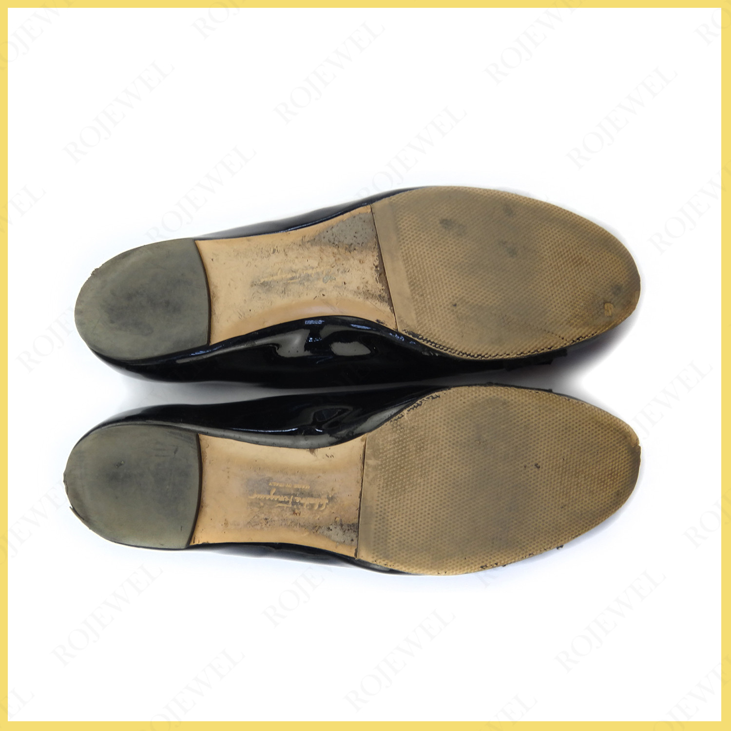 菲拉格慕（Ferragamo）鞋子清洁保养补色前后对比
