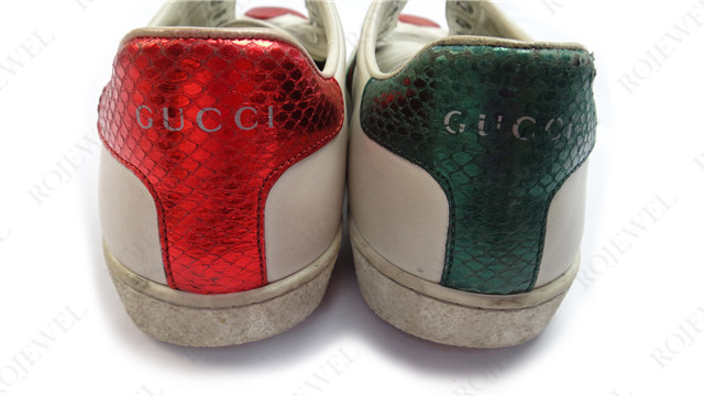 古驰（Gucci）鞋子清洁补色前后对比